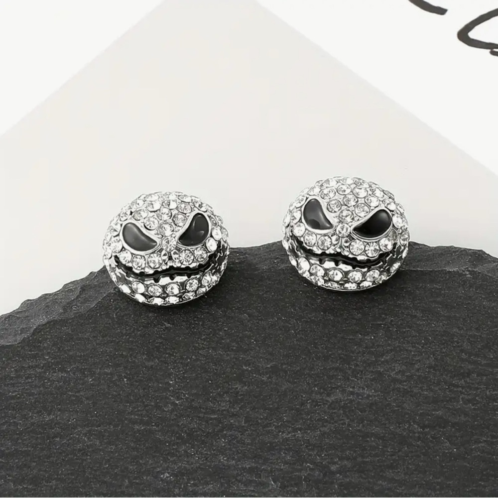 Nightmare Before Christmas Jack Skellington Sparkling Earrings